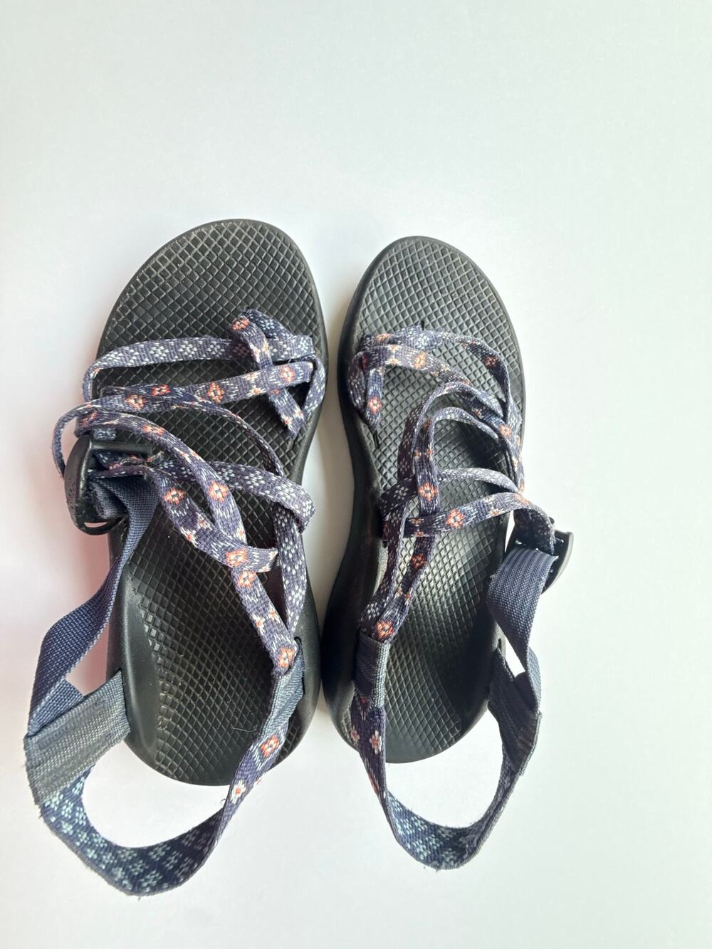 Chaco ZX/2 Classic Sandals Navy Diamond Print Women's 8